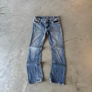 vintage y2k miss me faded distressed bootcut flared jeans